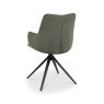 Gallery Collection Rowan - 360° Self Returning Swivel Chair in a Green Fabric with Black Legs (Single)