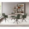 Gallery Collection Rowan - 360° Self Returning Swivel Chair in a Green Fabric with Black Legs (Single)