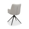 Gallery Collection Rowan - 360° Self Returning Swivel Chair in a Light Grey Faux Leather with Black Legs (Single)