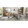 Gallery Collection Rowan - 360° Self Returning Swivel Chair in a Light Grey Faux Leather with Black Legs (Single)