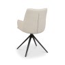 Gallery Collection Rowan - 360° Self Returning Swivel Chair in a Ivory Faux Leather with Black Legs (Single)