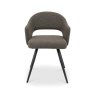 Gallery Collection Sterling - Brown Boucle Fabric Chair with Black Legs (Pair)