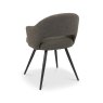 Gallery Collection Sterling - Brown Boucle Fabric Chair with Black Legs (Pair)