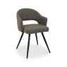 Gallery Collection Sterling - Brown Boucle Fabric Chair with Black Legs (Pair)