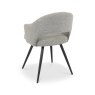 Gallery Collection Sterling - Grey Boucle Fabric Chair with Black Legs (Pair)