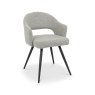 Gallery Collection Sterling - Grey Boucle Fabric Chair with Black Legs (Pair)