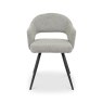 Gallery Collection Sterling - Grey Boucle Fabric Chair with Black Legs (Pair)