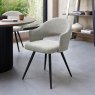 Gallery Collection Sterling - Grey Boucle Fabric Chair with Black Legs (Pair)