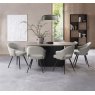 Gallery Collection Sterling - Grey Boucle Fabric Chair with Black Legs (Pair)