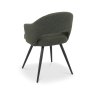 Gallery Collection Sterling - Green Boucle Fabric Chair with Black Legs (Pair)
