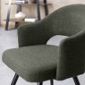 Gallery Collection Sterling - Green Boucle Fabric Chair with Black Legs (Pair)