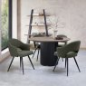 Gallery Collection Sterling - Green Boucle Fabric Chair with Black Legs (Pair)