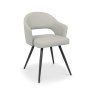 Gallery Collection Sterling - Light Grey Faux Leather Chair with Black Legs (Pair)