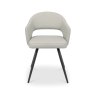 Gallery Collection Sterling - Light Grey Faux Leather Chair with Black Legs (Pair)