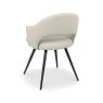 Gallery Collection Sterling - Ivory Faux Leather Chair with Black Legs (Pair)