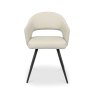 Gallery Collection Sterling - Ivory Faux Leather Chair with Black Legs (Pair)