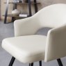 Gallery Collection Sterling - Ivory Faux Leather Chair with Black Legs (Pair)