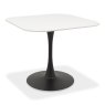 Gallery Collection Carter White Sintered Stone Square Bistro Table with Black Base