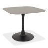 Gallery Collection Carter Grey Sintered Stone Square Bistro Table with Black Base