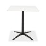 Gallery Collection Baxter White Sintered Stone Square Bistro Table with Black  Base