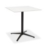 Gallery Collection Baxter White Sintered Stone Square Bistro Table with Black  Base