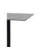 Gallery Collection Baxter Grey Sintered Stone Square Bistro Table with Black Base