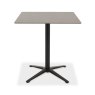 Gallery Collection Baxter Grey Sintered Stone Square Bistro Table with Black Base