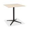 Gallery Collection Baxter Beige Sintered Stone Square Bistro Table with Black Base