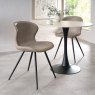 Gallery Collection Arlo - Vintage Stone Faux Leather Chair with Black Legs (Pair)