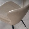 Gallery Collection Arlo - Vintage Stone Faux Leather Chair with Black Legs (Pair)