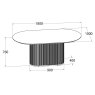 Gallery Collection Jorge Grey Oak Oval Dining Table with a Black Pedestal