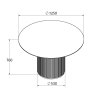 Gallery Collection Jorge Grey Oak Round Dining Table with a Black Pedestal