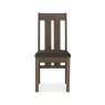 Premier Collection Turin Dark Oak Slatted Chair - Old West Vintage (Pair)
