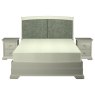 Signature Collection Alora Blue Grey Pearl Velvet Fabric King Bed Frame 150cm