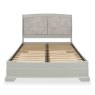 Signature Collection Alora Blue Grey Pearl Velvet Fabric King Bed Frame 150cm