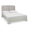 Signature Collection Alora Blue Grey Pearl Velvet Fabric King Bed Frame 150cm