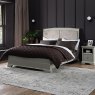 Signature Collection Alora Blue Grey Pearl Velvet Fabric King Bed Frame 150cm