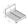 Signature Collection Alora Blue Grey Pearl Velvet Fabric Super King Bed Frame 180cm