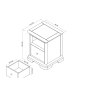 Signature Collection Alora Blue Grey 1 Drawer Bedside Table