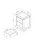 Signature Collection Alora Blue Grey 2 Drawer Bedside Table
