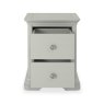 Signature Collection Alora Blue Grey 2 Drawer Bedside Table
