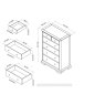 Signature Collection Alora Blue Grey 2+4 Tall Chest of Drawers