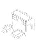 Signature Collection Alora Blue Grey Dressing Table