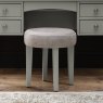 Alora Blue Grey Stool - Infinity Pearl Velvet Fabric