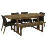 Premier Collection Delta Rustic Oak 4-6 Extension Dining Table