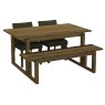 Premier Collection Delta Rustic Oak 4-6 Extension Dining Table