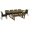 Premier Collection Delta Rustic Oak 6-8 Extension Dining Table