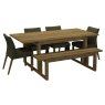 Premier Collection Delta Rustic Oak 6-8 Extension Dining Table