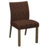 Delta Rustic Oak Upholstered Chair - Auburn Fabric (Pair)