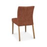 Premier Collection Delta Rustic Oak Upholstered Chair - Auburn Fabric (Pair)